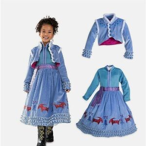 Disney Store Princess Anna Deluxe Costume Olaf's Frozen Adventure size 7/8 New